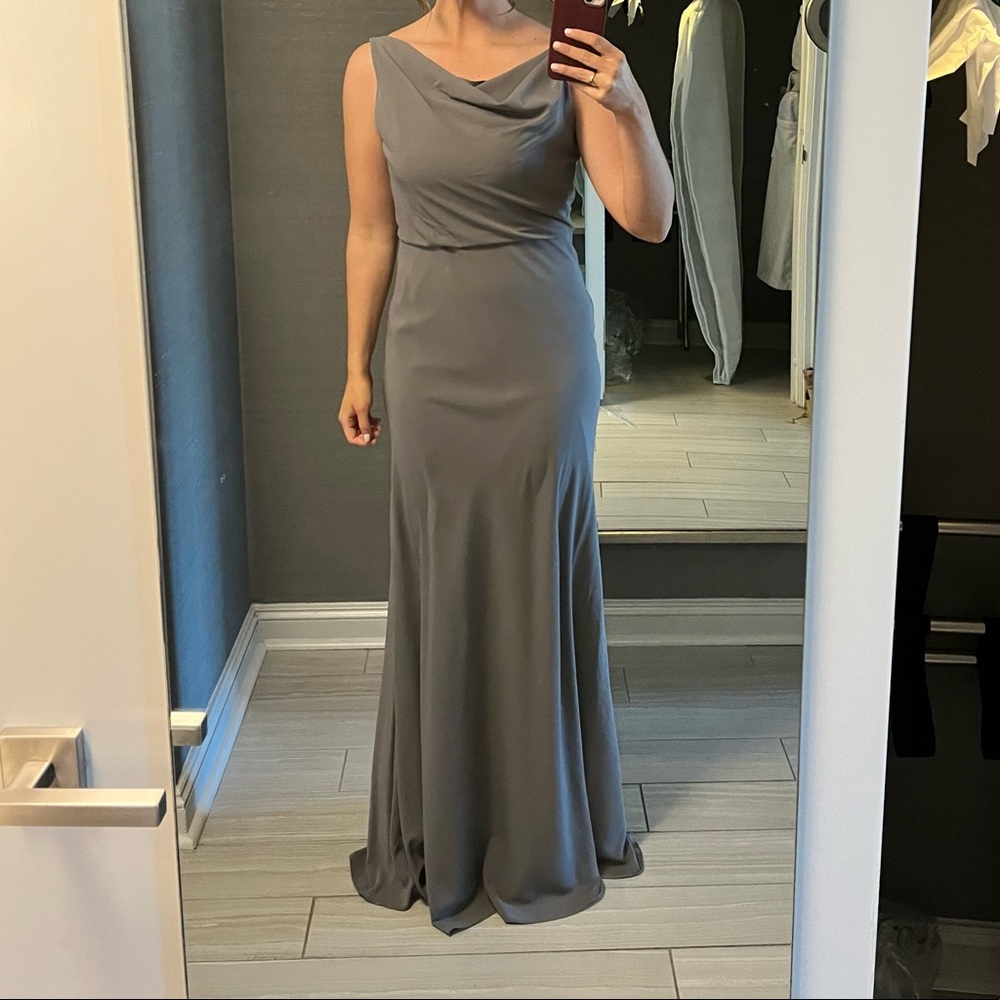 Jenny Yoo Madelyn Dress in Grey Size 8